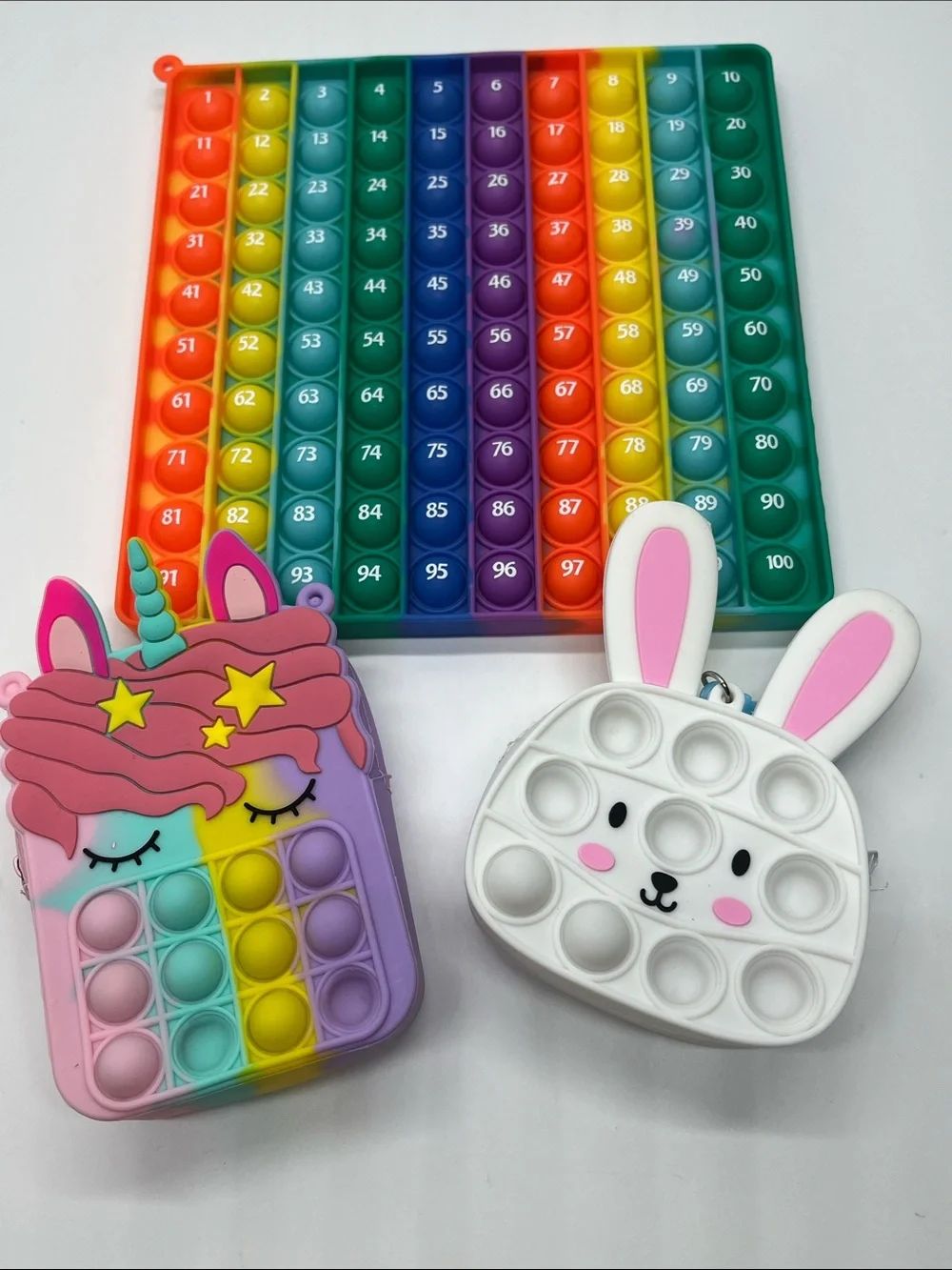 Kids Rainbow Pop Fidget Toy Bundle - Multicolor
